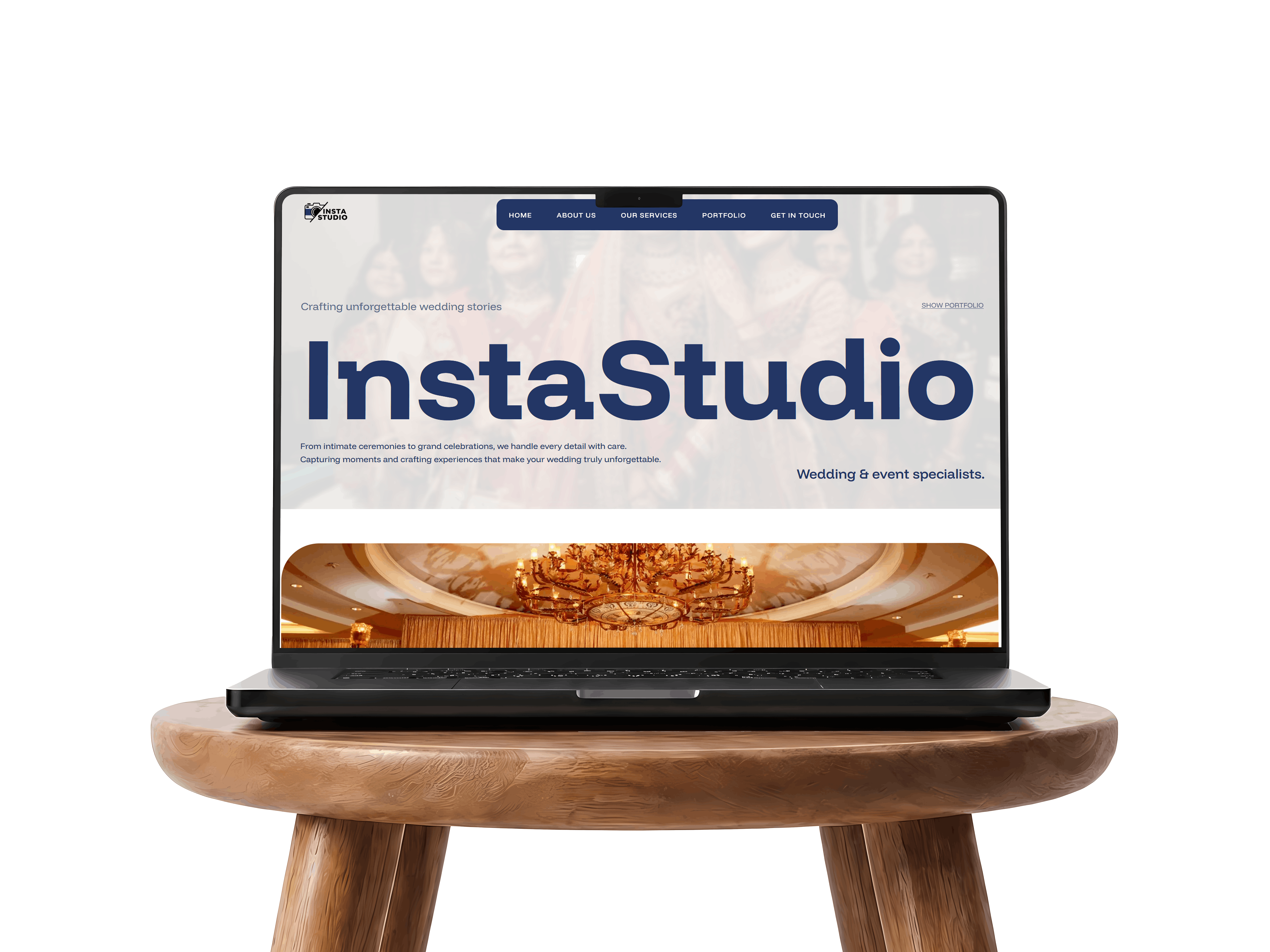 InstaStudio wedding and events website