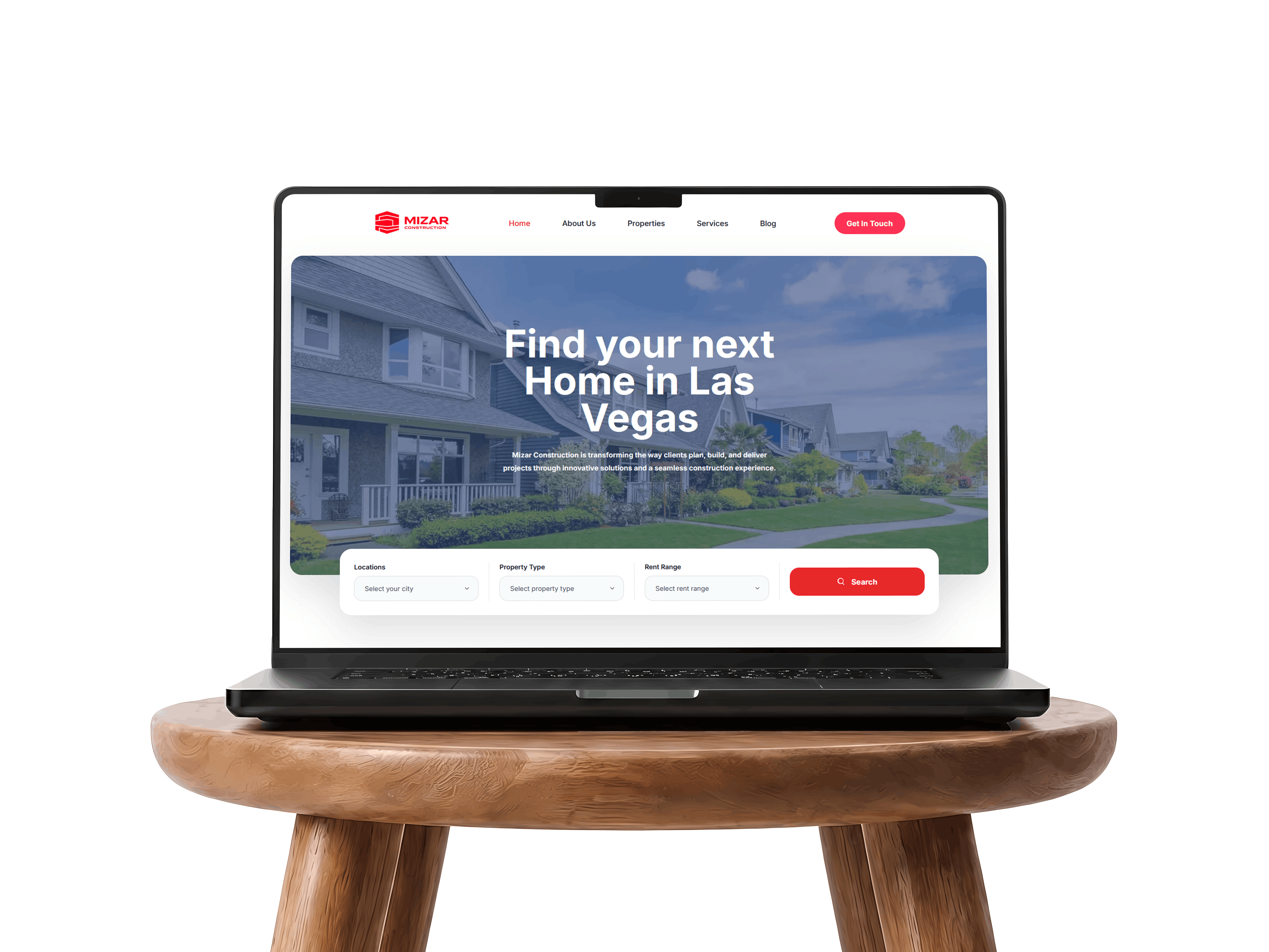 Mizar Construction real estate website